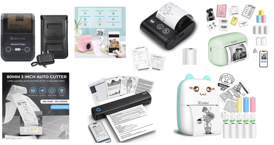 Mini Portable Thermal Printers